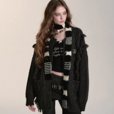 VIA PITTI 2412 毛毛重工加厚毛衣外套 灰绿