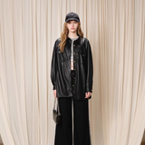 EIMISMOSOL 2502 宽松中长款皮衬衫外套