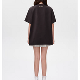13DE MARZO | 2503 Bear Flower Clip T-shirt Black