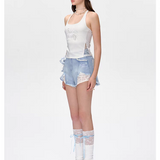 13DE MARZO | 2503 Bear Lacy Denim Short