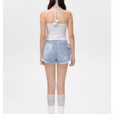 13DE MARZO | 2503 Bear Lacy Denim Short