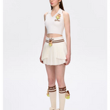 13DE MARZO | 2503 Marzo Tennis Halter Top White