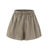 DIANA VEVINA 亚麻亮片拼接吊带+短裤