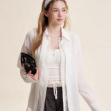 Kroche 2505 法式蕾丝双门襟假两件衬衫