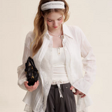 Kroche 2505 法式蕾丝双门襟假两件衬衫