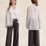 Kroche 2505 法式蕾丝双门襟假两件衬衫