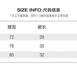 VIA PITTI SS2306 设计感绑带牛仔百褶短裙
