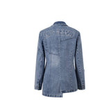 13DE MARZO | SS2308 Bear Curved Denim Suit Blue