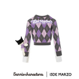 13DE MARZO | SS2309 Kuromi Bear Dimond Check Sweater