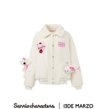 13DE MARZO | SS2309 Hello Kitty Bear Fleece Coat White
