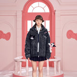 13DE MARZO | SS2310 Kuromi Bear Denim Down Jacket Black