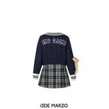 13DE MARZO | SS2401 One Piece Sweater Skirt Navy Blue