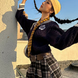 13DE MARZO | SS2401 One Piece Sweater Skirt Navy Blue