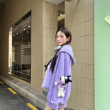 13DE MARZO | SS2402 Kuromi Bear Scarf Fleece Hoodie