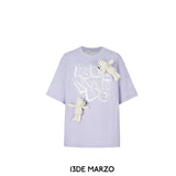 13DE MARZO | SS2402 Maze Suture Logo T-shirt Lilac