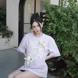 13DE MARZO | SS2402 Maze Suture Logo T-shirt Lilac