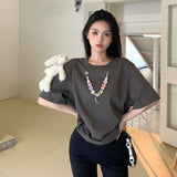 13DE MARZO | SS2402 Logo Pendent T-shirt Gray
