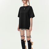 13DE MARZO | SS2404 Whole Piece Padded Becr T-shirt Black