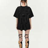 13DE MARZO | SS2404 Whole Piece Padded Becr T-shirt Black