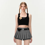 13DE MARZO | SS2404 Base Knit Tank Top Black