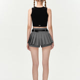 13DE MARZO | SS2404 Base Knit Tank Top Black