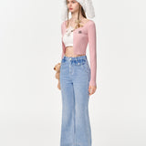 13DE MARZO | 2407 Doozoo Buckle Cardigan Pink