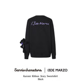 13DE MARZO | 2407 Kuromi Ribbon Story Sweatshirt Black