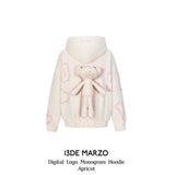 13DE MARZO | 2408 Digital Logo Monogram Hoodie Apricot