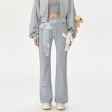 13DE MARZO | 2408 Doozoo Flare Jeans Grey