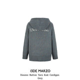 13DE MARZO | 2410 Doozoo Button Yarn Knit Cardigan Grey
