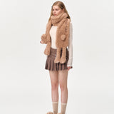 13DE MARZO | 2410 Doozoo Fuzzy Scarf Khaki