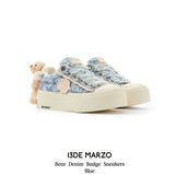 13DE MARZO | 2410 Bear Denim Badge Sneakers Blue