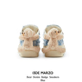 13DE MARZO | 2410 Bear Denim Badge Sneakers Blue