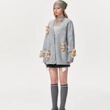 13DE MARZO | 2410 Doozoo Rhinestone Cardigan Grey