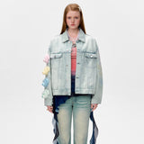 13DE MARZO | 2501 Rainbow Bear Line Denim Jacket Blue