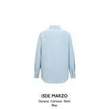 13DE MARZO | 2501 Doozoo Cartoon Shirt Blue