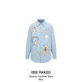 13DE MARZO | 2501 Doozoo Cartoon Shirt Blue