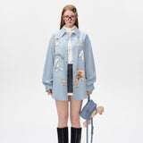13DE MARZO | 2501 Doozoo Cartoon Shirt Blue