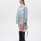 13DE MARZO | 2501 Doozoo Cartoon Shirt Blue