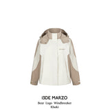 13DE MARZO | 2501 Bear Logo Windbreaker Khaki