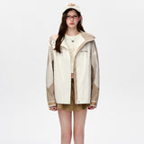 13DE MARZO | 2501 Bear Logo Windbreaker Khaki
