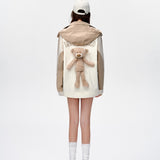 13DE MARZO | 2501 Bear Logo Windbreaker Khaki