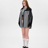13DE MARZO | 2501 Bear Logo Windbreaker Dark Grey