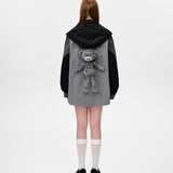 13DE MARZO | 2501 Bear Logo Windbreaker Dark Grey