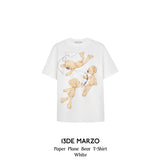 13DE MARZO | 2504 Paper Plane Bear T-Shirt White