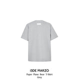 13DE MARZO | 2504 Paper Plane Bear T-Shirt Grey