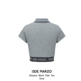 13DE MARZO | 2504 Doozoo Short Polo Tee Grey