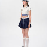 13DE MARZO | 2504 Doozoo Short Polo Tee White