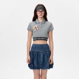 13DE MARZO | 2504 Doozoo Short Polo Tee Grey