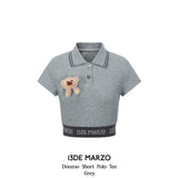 13DE MARZO | 2504 Doozoo Short Polo Tee Grey
